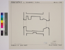 Milulińce, zamek, rzut bramy wsch.