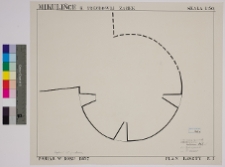 Milulińce, zamek, rzut baszty