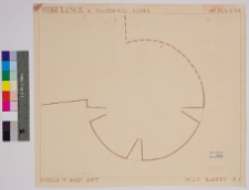 Milulińce, zamek, rzut baszty