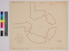 Milulińce, zamek, rzut baszty