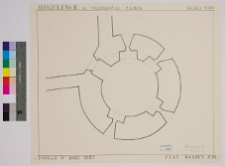 Milulińce, zamek, rzut baszty