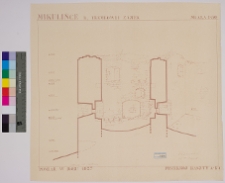 Milulińce, zamek, przekr&oacute;j