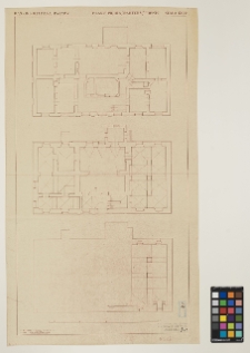 Raśniki, oficyna pałacowa, rzuty piwnic, parteru, piętra