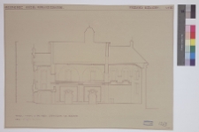 Krzemieniec, kości&oacute;ł pofranciszkański Wniebowzięcia Matki Bożej (sob&oacute;r św. Mikołaja), przekr&oacute;j podłużny