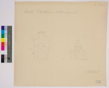 Łuck, cerkiew Bazylian&oacute;w, rzut i przekr&oacute;j