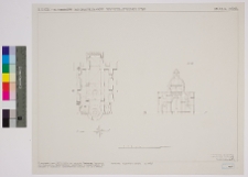 Łuck, cerkiew Bazylian&oacute;w, rzut i przekr&oacute;j