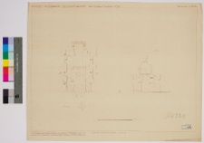 Łuck, cerkiew Bazylian&oacute;w, rzut i przekr&oacute;j