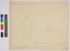Łuck, cerkiew Bazylian&oacute;w, rzut i przekr&oacute;j