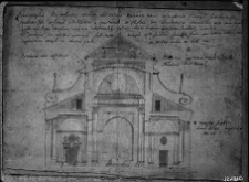 Sambor, rysunek fasady kościoła