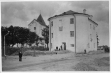 Dubno, zamek Ostrogskich, baszta, widok na miasto od strony zamku