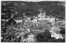 Krzemieniec, widok miasta ze wzg&oacute;rzem zamkowym