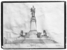 Lw&oacute;w, pomnik Franciszka Smolki, rysunek