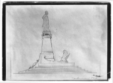 Lw&oacute;w, pomnik Franciszka Smolki, rysunek