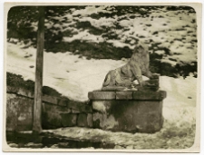 Lw&oacute;w, G&oacute;ra Zamkowa, pomnik lwa pod kopcem Unii Lubelskiej