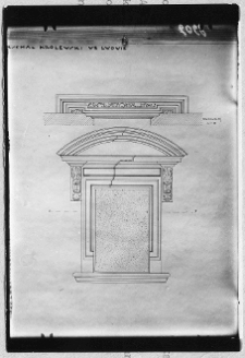 Lw&oacute;w, arsenał kr&oacute;lewski, rysunek, detal