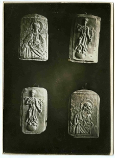 Lw&oacute;w, wizerunki świętych, płaskorzeźba, ceramika