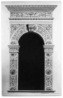 Lw&oacute;w, kości&oacute;ł Wszystkich Świętych, klasztor Benedyktynek, projekt portalu