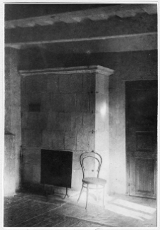 Bohdan&oacute;w, dw&oacute;r Ruszczyc&oacute;w, piec kaflowy w pokoju dziecinnym