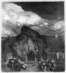 Bohdan&oacute;w, dw&oacute;r Ruszczyc&oacute;w, Stary dom, obraz Ferdynanda Ruszczyca z 1903 r.