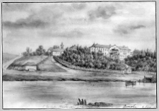 Bor&oacute;wka, pałac Seweryna Mańkowskiego, widok og&oacute;lny wg Napoleona Ordy