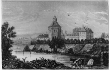 Brzeżany, zamek Sieniawskich wg Ferdynanda Chotomskiego, 1838 r.