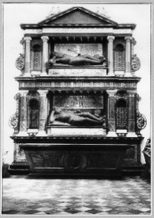 Brzeżany, zamek Sieniawskich, kości&oacute;ł zamkowy, nagrobek Mikołaja i Hieronima Sieniawskich