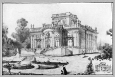Bułhaje, pałac, widok og&oacute;lny wg J&oacute;zefa Handzielewicza