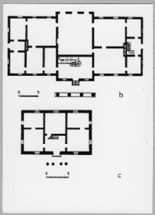 Bułhakowsk, dw&oacute;r, rzuty parteru i piętra, rekonstrukcja z 1994 r.