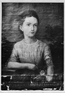 Cerkliszki, pałac Mostowskich, portret Wandy Klotyldy Kleniewskiej, malował Franciszek Kostrzewski