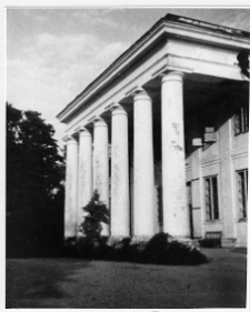 Cerkliszki, pałac Mostowskich, fasada, portyk