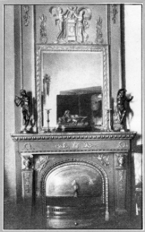 Chabno, dw&oacute;r, kominek w salonie "empirowym"