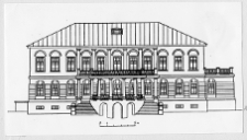 Chalcz, pałac Woynicz-Sianożęckich, elewacja ogrodowa wg W. A. Czanturii