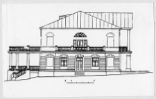 Chalcz, pałac Woynicz-Sianożęckich, elewacja boczna wg W. A. Czanturii