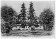 Chot&oacute;w, dw&oacute;r Łęskich, widok od ogrodu