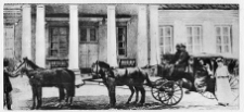 Czarna, pałac Rudnickich, zaprząg przed frontem pałacu