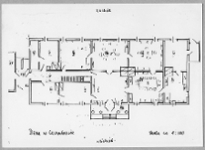 Czombr&oacute;w, dw&oacute;r Karpowicz&oacute;w, rzut parteru, rys. Zofia z Karpowicz&oacute;w Brzozowska
