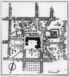 Dobośnia, zesp&oacute;ł pałacowy Bułhak&oacute;w, plan wg W. A. Czanturii
