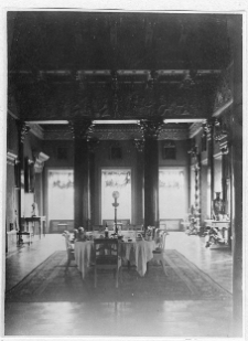 Dobośnia, pałac Bułhak&oacute;w, sala jadalna, fragment