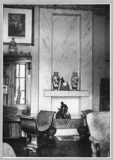 Dubiecko, pałac Krasickich, kominek w saloniku