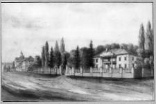 Dunajowce, pałac Krasińskich od podjazdu wg Nepoleona Ordy