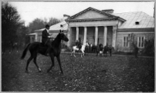 Hawłowice Dolne, dw&oacute;r, wyjazd na polowanie