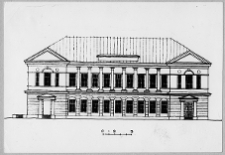 Hermanowicze, pałac Szyryn&oacute;w od frontu, pomiar