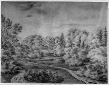 Hieronim&oacute;w, park, rys. Napoleon Orda, 1868 r.