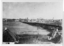 Łuck, widok miasta, most na rzece Styr