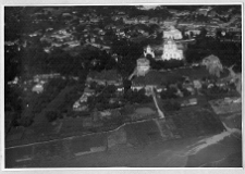 Widok og&oacute;lny Ostrogu z zamkiem Ostrogskich i cerkwią Objawienia Pańskiego, rewers