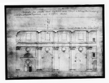 Sambor, plany architektoniczne nieistniejącego kościoła jezuit&oacute;w