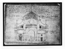 Sambor, plany architektoniczne nieistniejącego kościoła jezuit&oacute;w