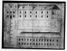 Sambor, plany architektoniczne nieistniejącego kościoła jezuit&oacute;w