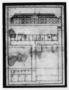 Sambor, plany architektoniczne nieistniejącego kościoła jezuit&oacute;w