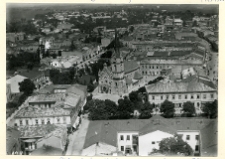 Stryj, widok lotniczy miasta